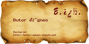 Butor Ágnes névjegykártya